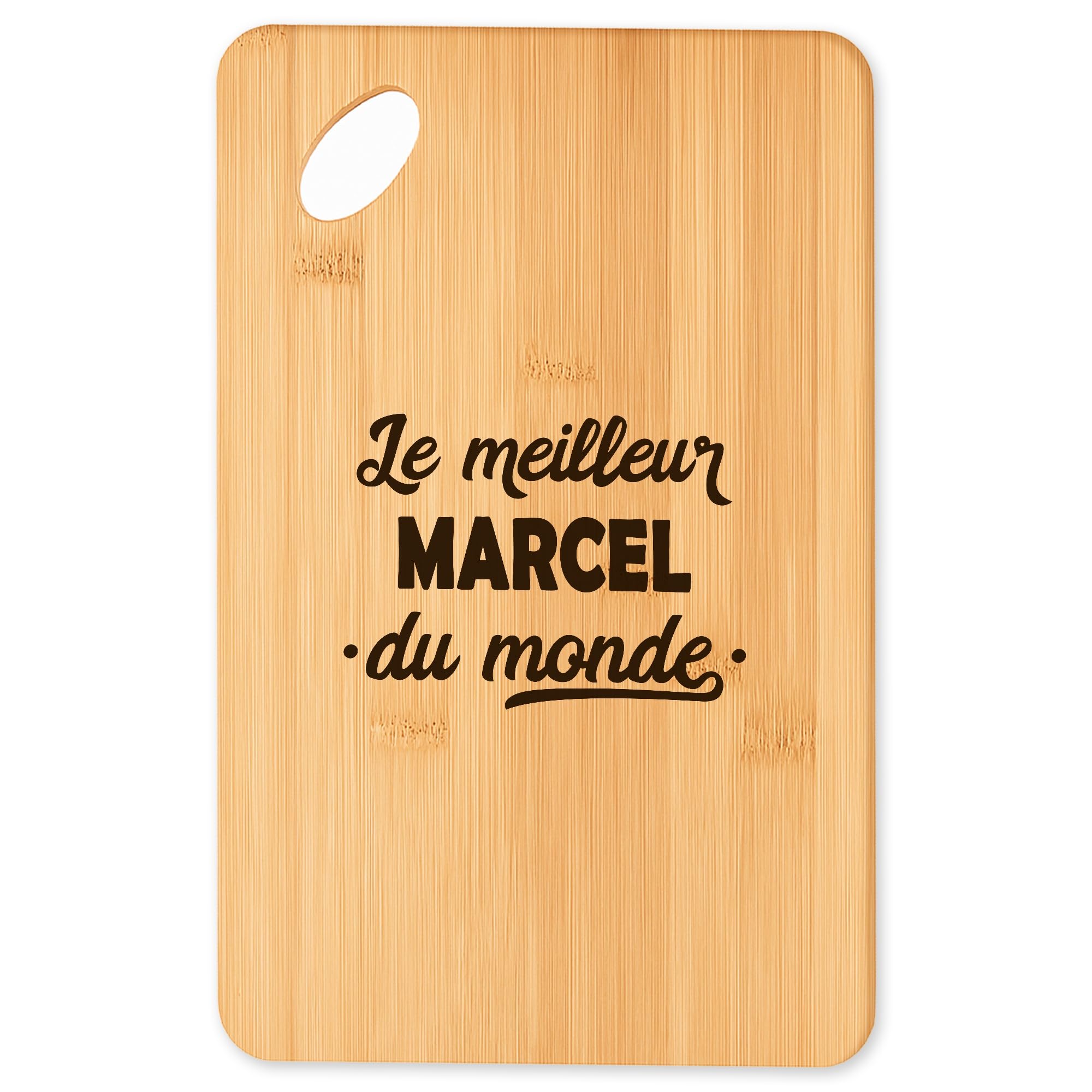 Planche à découper en bambou Super Marcel 2 pour apéro et cuisine