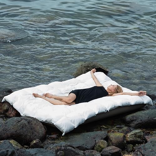 Miniatura 7 de Edredón de lujo de fibra de plumón tamaño Queen, relleno de edredón para todas las estaciones con alta potencia de relleno, pesado y esponjoso,