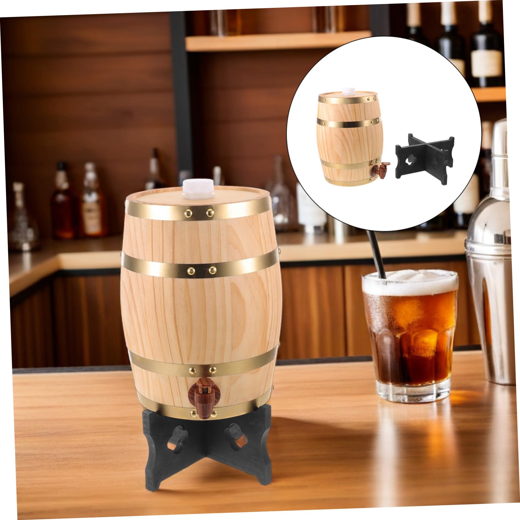 Sosoport Barile in Rovere per Vino e Birra Botte in Legno Naturale per Fermentazione e Conservazione capacità per Uso Domestico e Artigianale