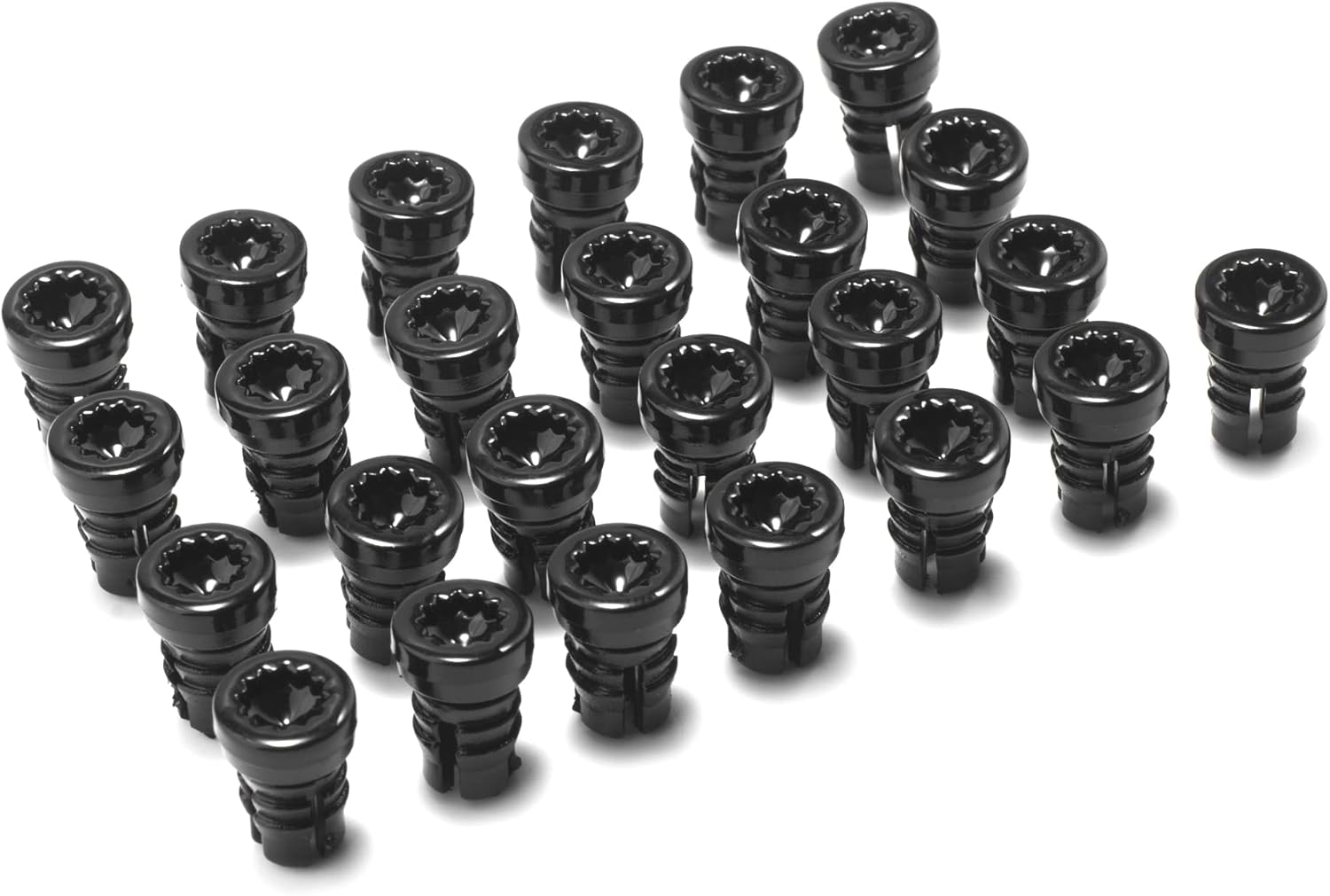 RTRHINOTUNING 7.9mm/0.31in Wheel Rim Lip Rivets Nuts Replacement Rivets, Black 50pcs