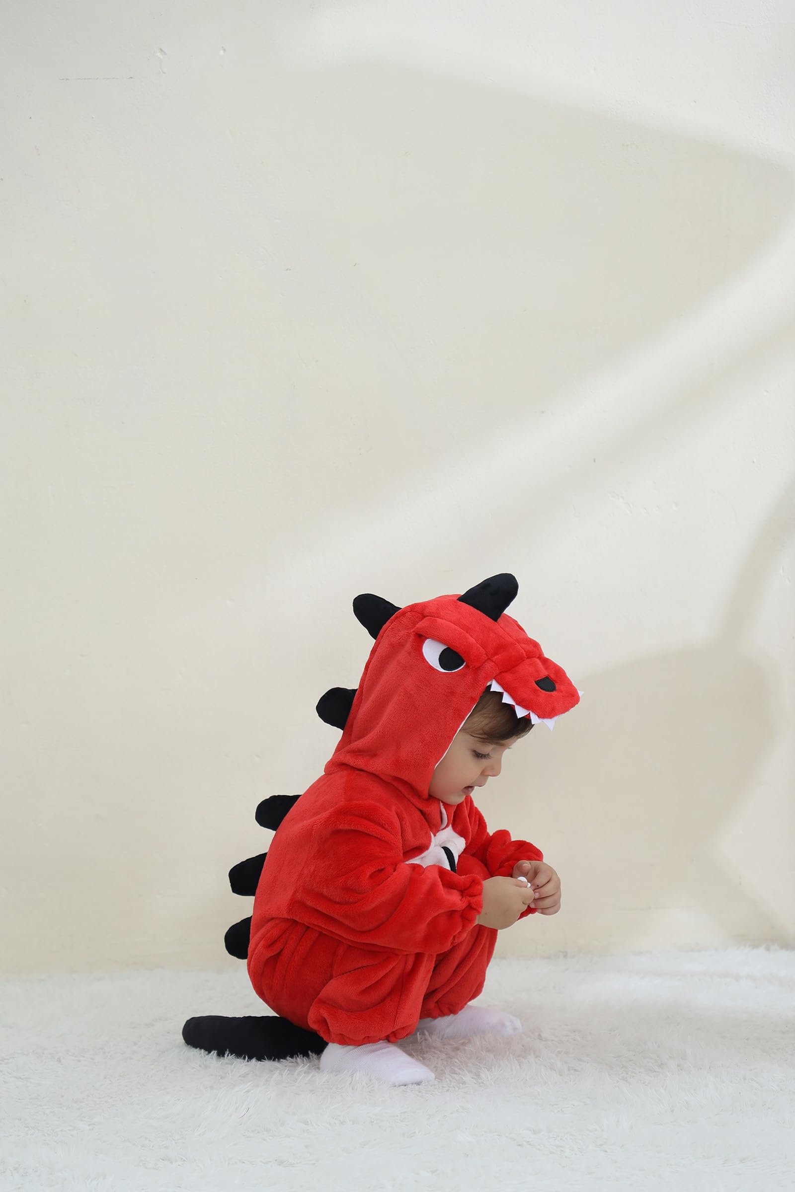 Unisexe Grenouillère Combinaison Bébé Pyjama Déguisement Animal Barboteuse à Capuche Costume pour Bébé Fille Garçon 0-24 Mois