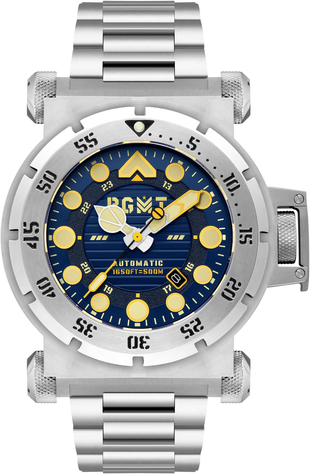 Men's 51mm Centurion Automatic Watch with Solid Stainless Steel Bracelet RG-8072