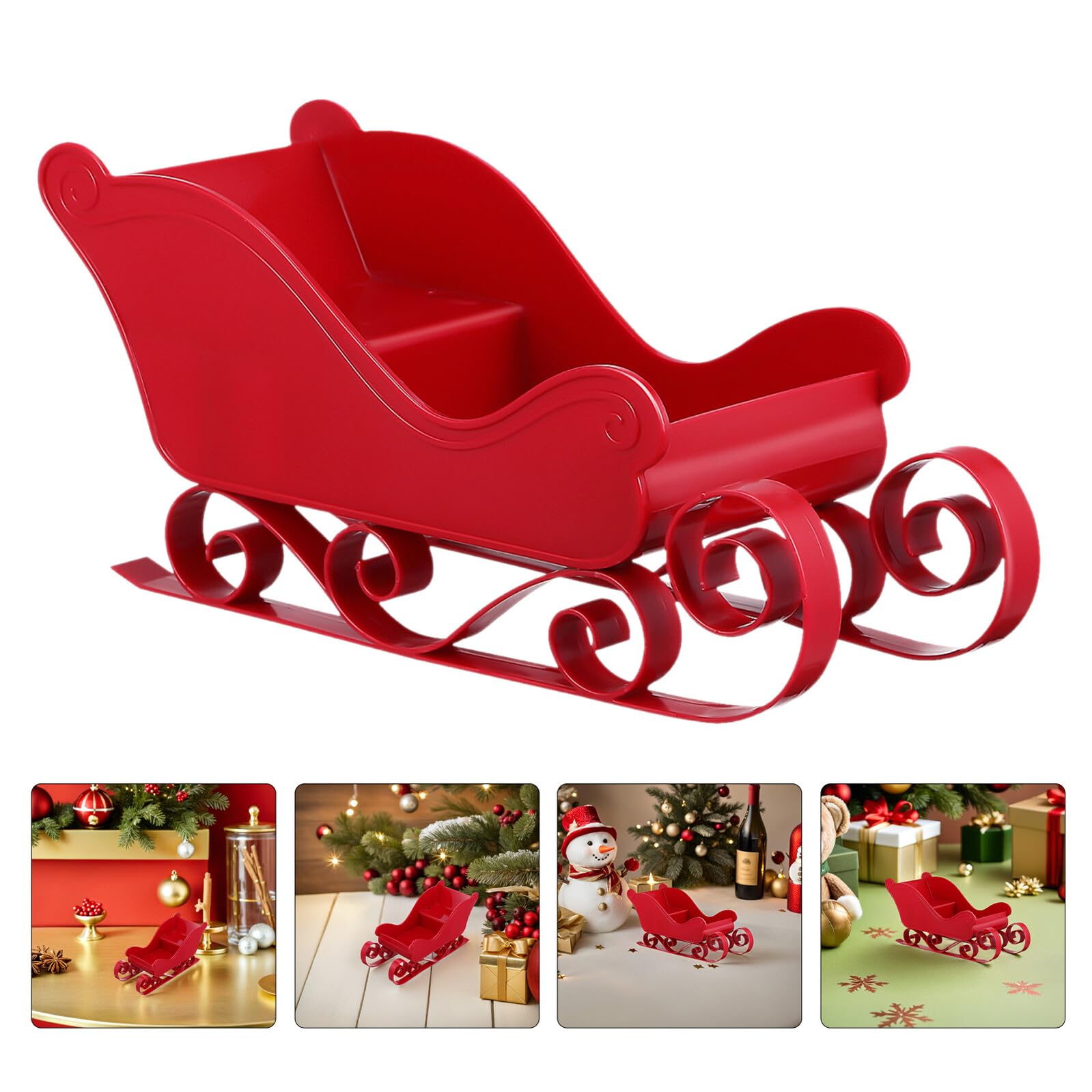Alipis 4stücke Mini-schlitten-weihnachtsdeko aus Dekorativer Tischschmuck Festliche Weihnachtsschmuckidee Kleiner Schlitten für Baumhänger Süßigkeitenhalter und Weihnachtsschmuck