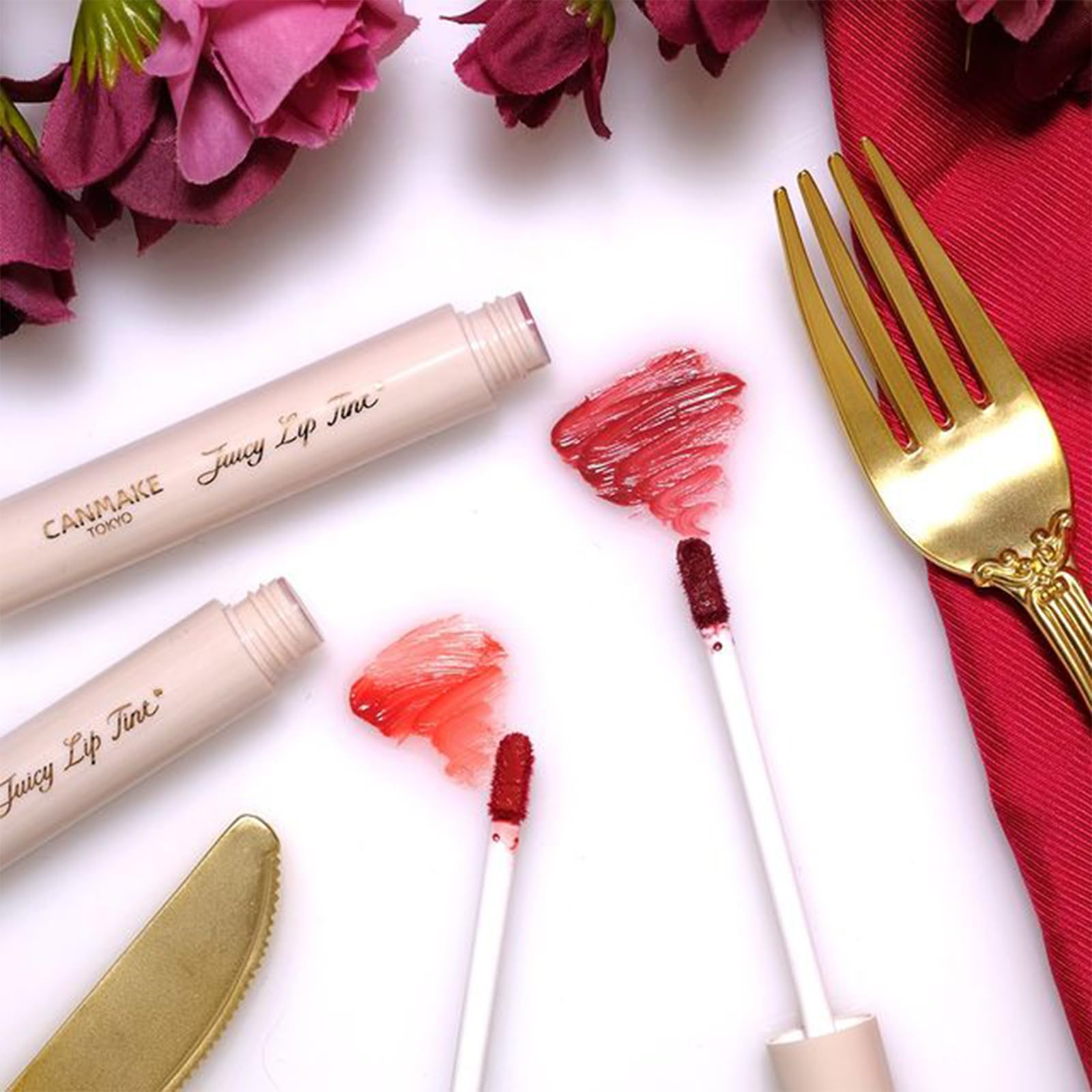 CANMAKE Juicy Lip Tint 8本セット Amazon.com : CANMAKE Juicy Lip Tint 01 Antique Rose : Beauty