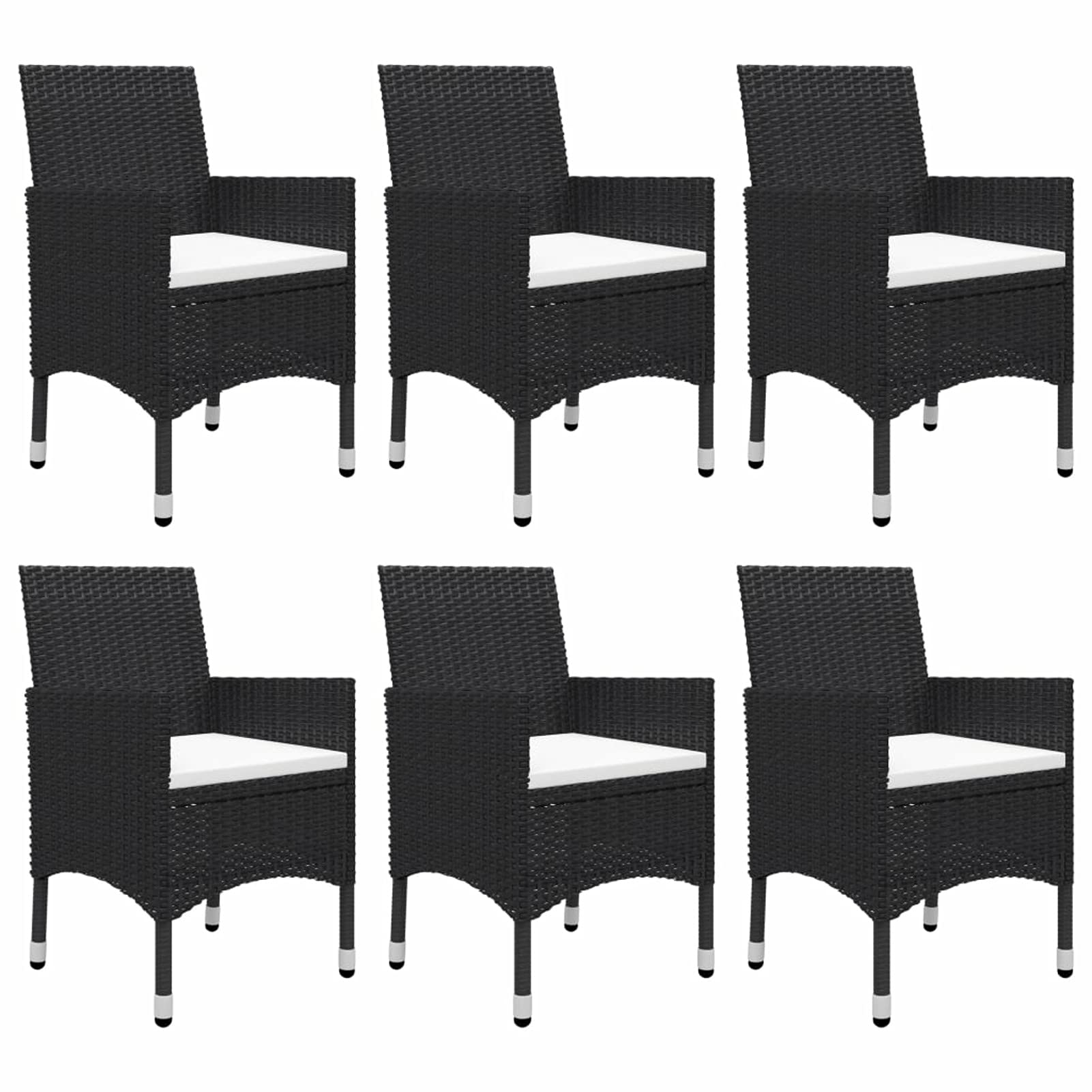 Juego de Comedor para Jardín de 6 Piezas con Mesa de Madera de Acacia y Sillas de Rattan PE - Diseño Ergonómico y Cómodo para Exterior