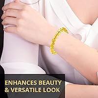 Vista 167 de Pulsera de turmalina negra, pulsera de cristal curativo natural para mujeres y hombres, pulsera de cuentas redondas de 0.315 in para espiritual