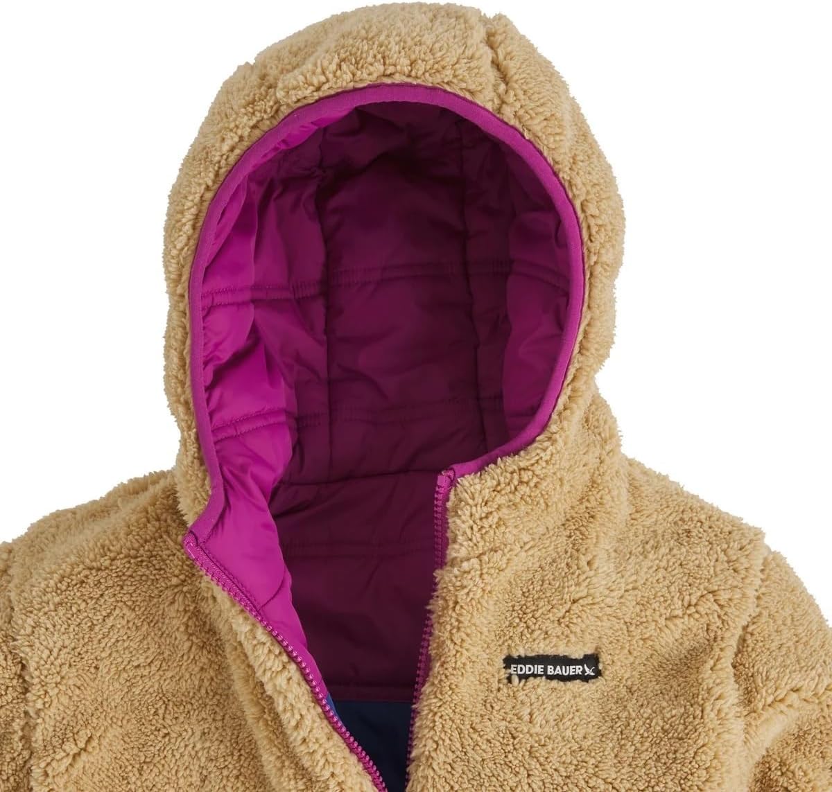 Eddie Bauer Kids Reversible Plush Hoodie Jacket