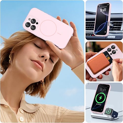 Miniatura 1285 de Miracase Funda diseñada para iPhone 13 Pro Max con protector de pantalla, [forro de microfibra suave antiarañazos], funda protectora de silicona