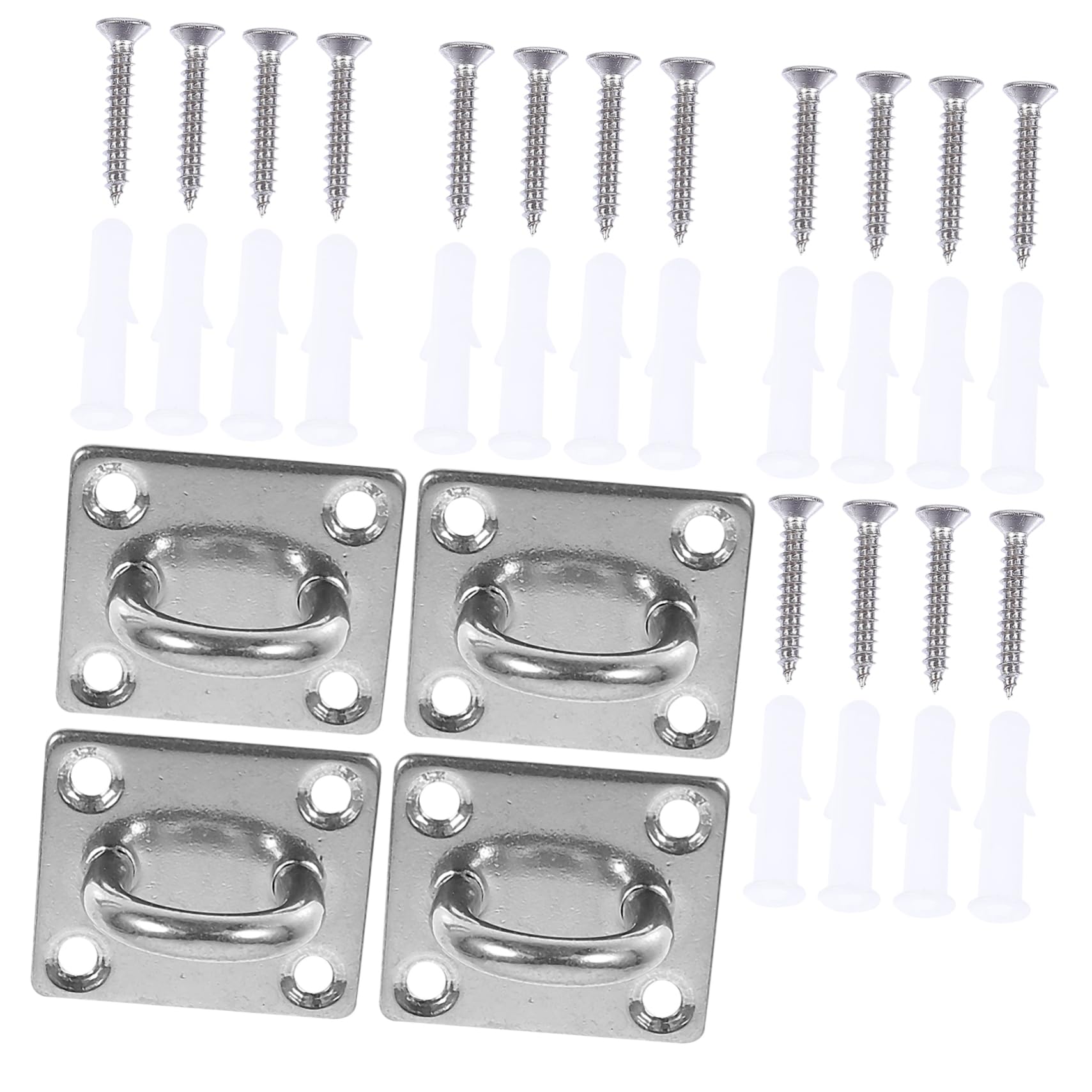 MUCKLILY Sturdy Ceiling Hooks 4 Pack Fan Hanging Hooks Easy Installation Stainless Steel Ceiling Hangers