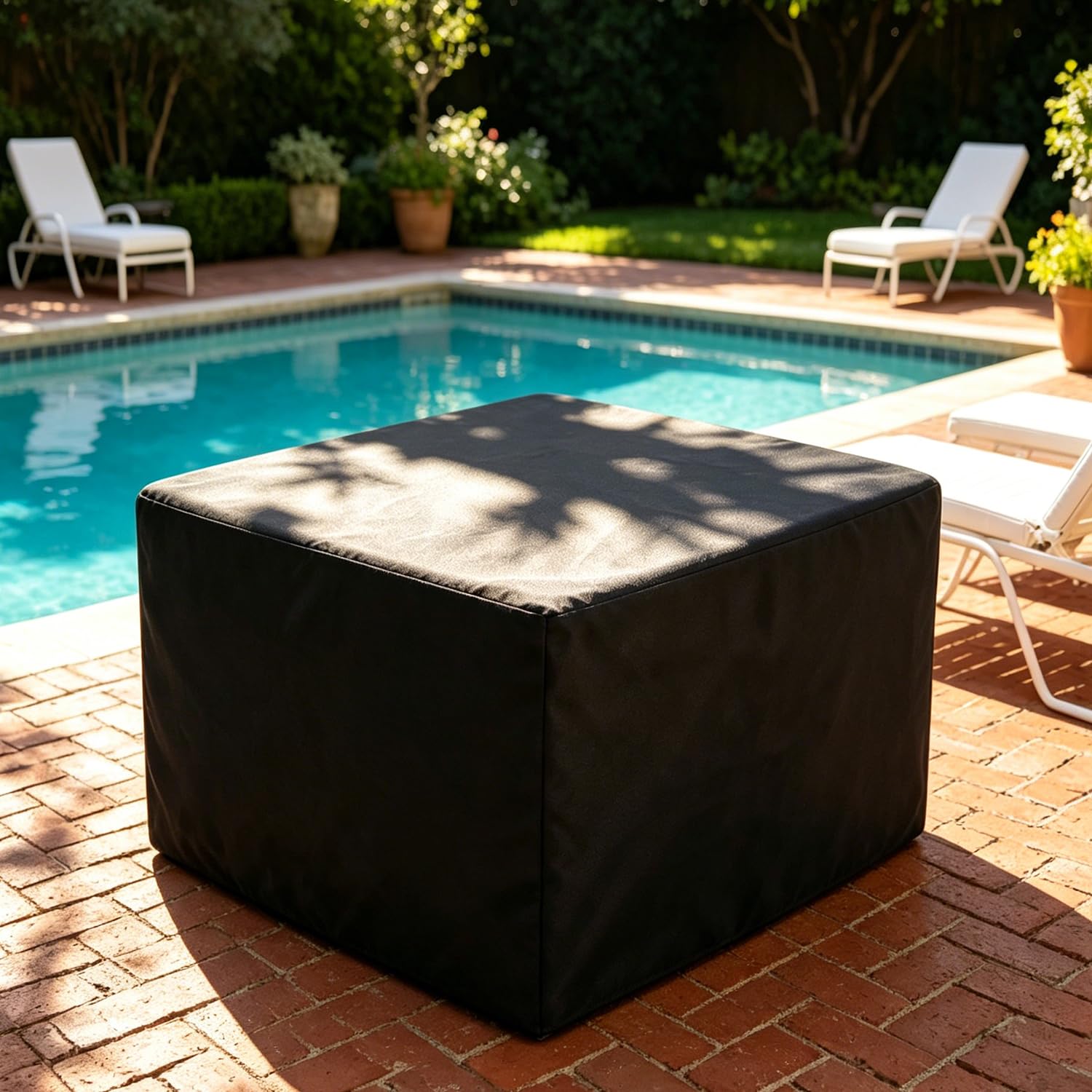 Cubierta para jacuzzi, 220 x 220 x 70 cm, cobertura completa 420D, resistente a los rayos UV, impermeable, portátil, para jacuzzis al aire libre, reemplazo ideal para 6 personas (negro 220 x 85 cm)