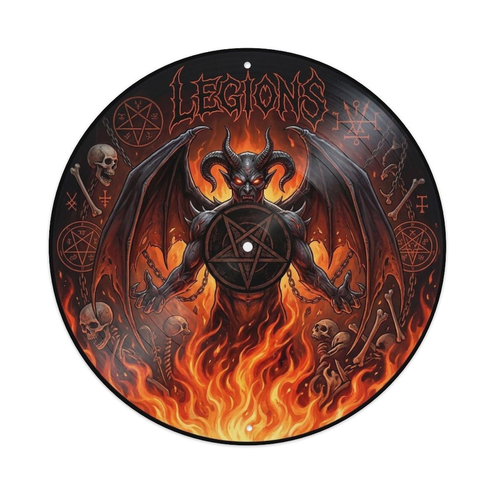Dark Fantasy Fire Heavy Metal Vinyl Records Music Cover Metal Tin Sign