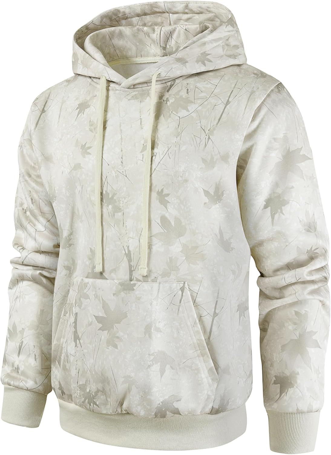 Leidowei Men's Camo Outfitter Fleece Hoodie Pullover Long Sleeve Casual Sweatshirt with Pocket - Image 3