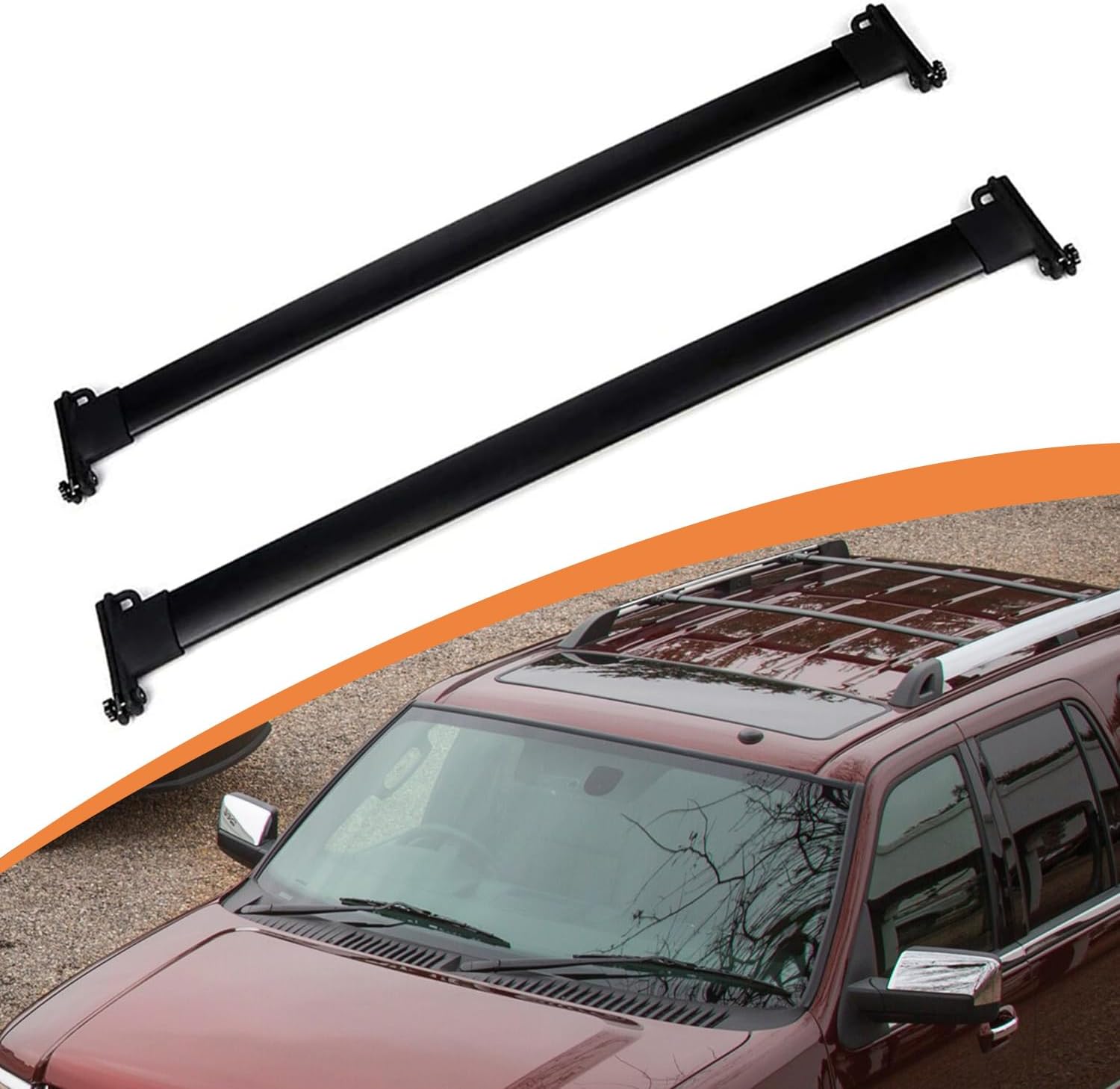 165Lbs Roof Rack Cross Bars for Ford Expedition 2005-2017,Crossbar Luggage Rack Carrier for Rooftop Cargo Carrier Bag Kayak Canoe Bike Snowboard Skiboard