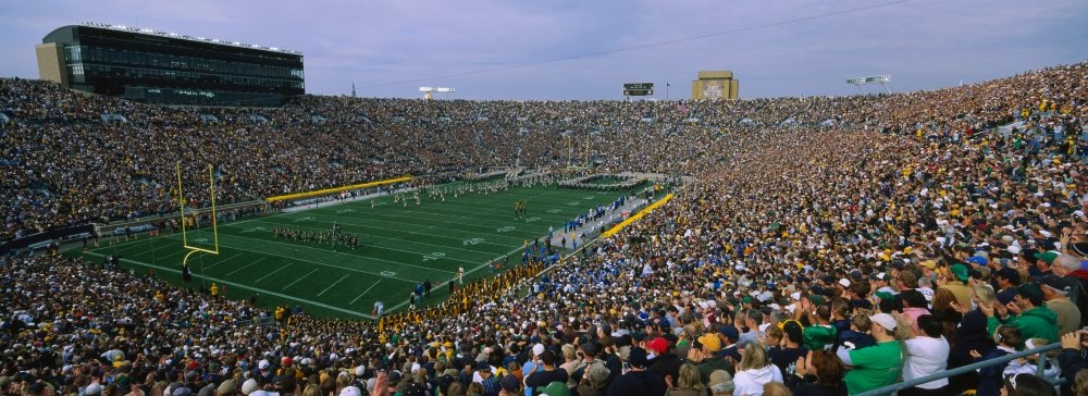 PosterazziHigh angle view of a football full of spectators Notre Dame Stadium South Bend Indiana USA Poster Print, (27 x 9)