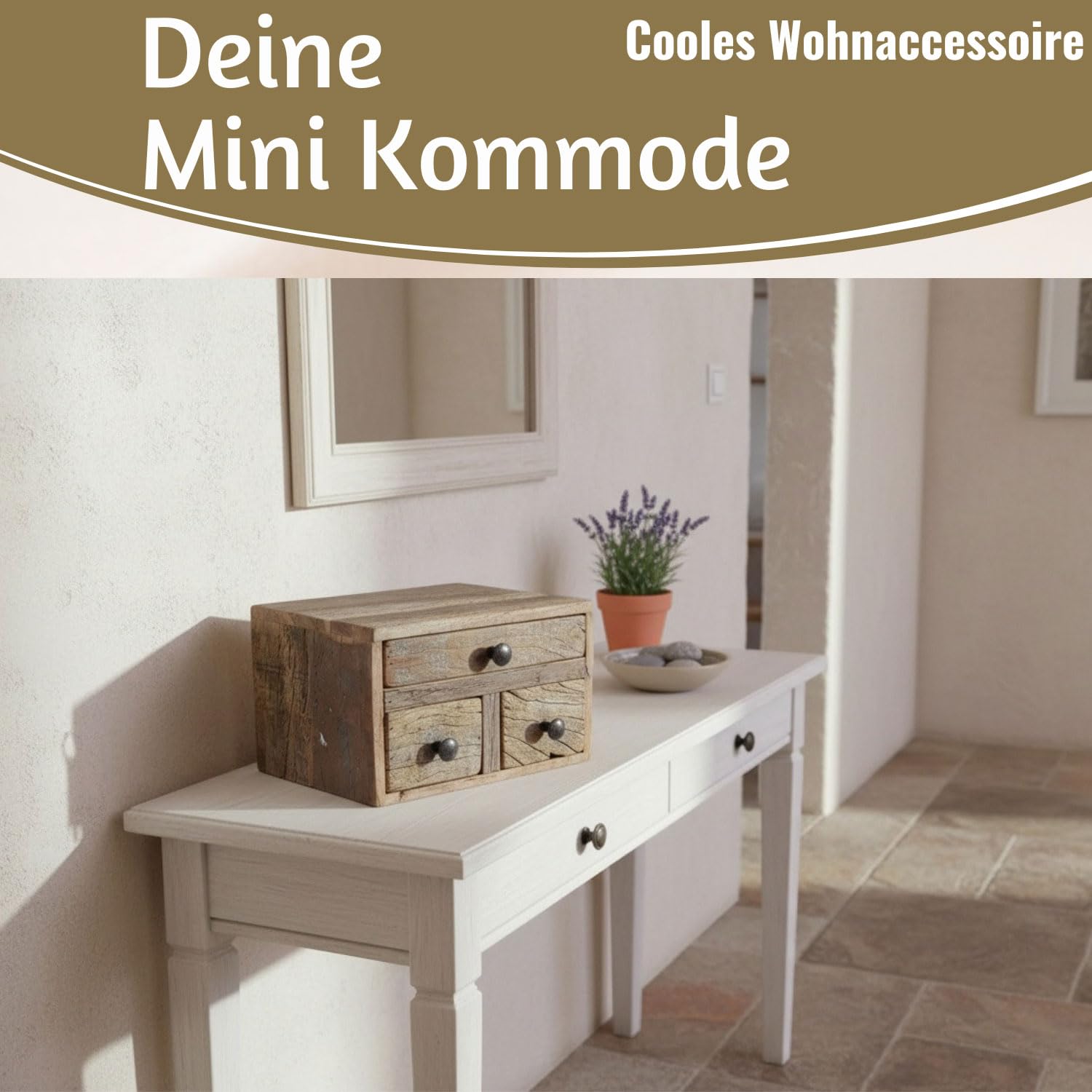 LS-LebenStil Vintage Aufbwahrungsbox Unika - Factory Braun - 30x24x19cm