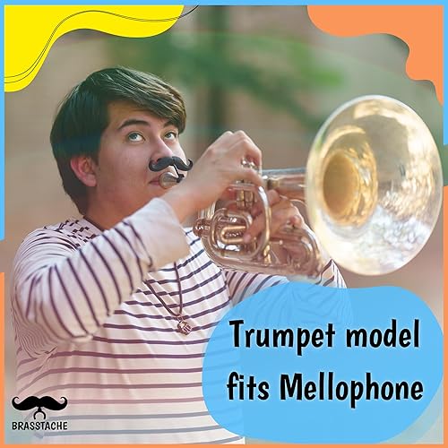 Miniatura 10 de Brasstache - Bigote con clip para boquilla de latón, accesorio de regalo para trompeta, trombón, tuba, cuerno francés, barítono, jugadores