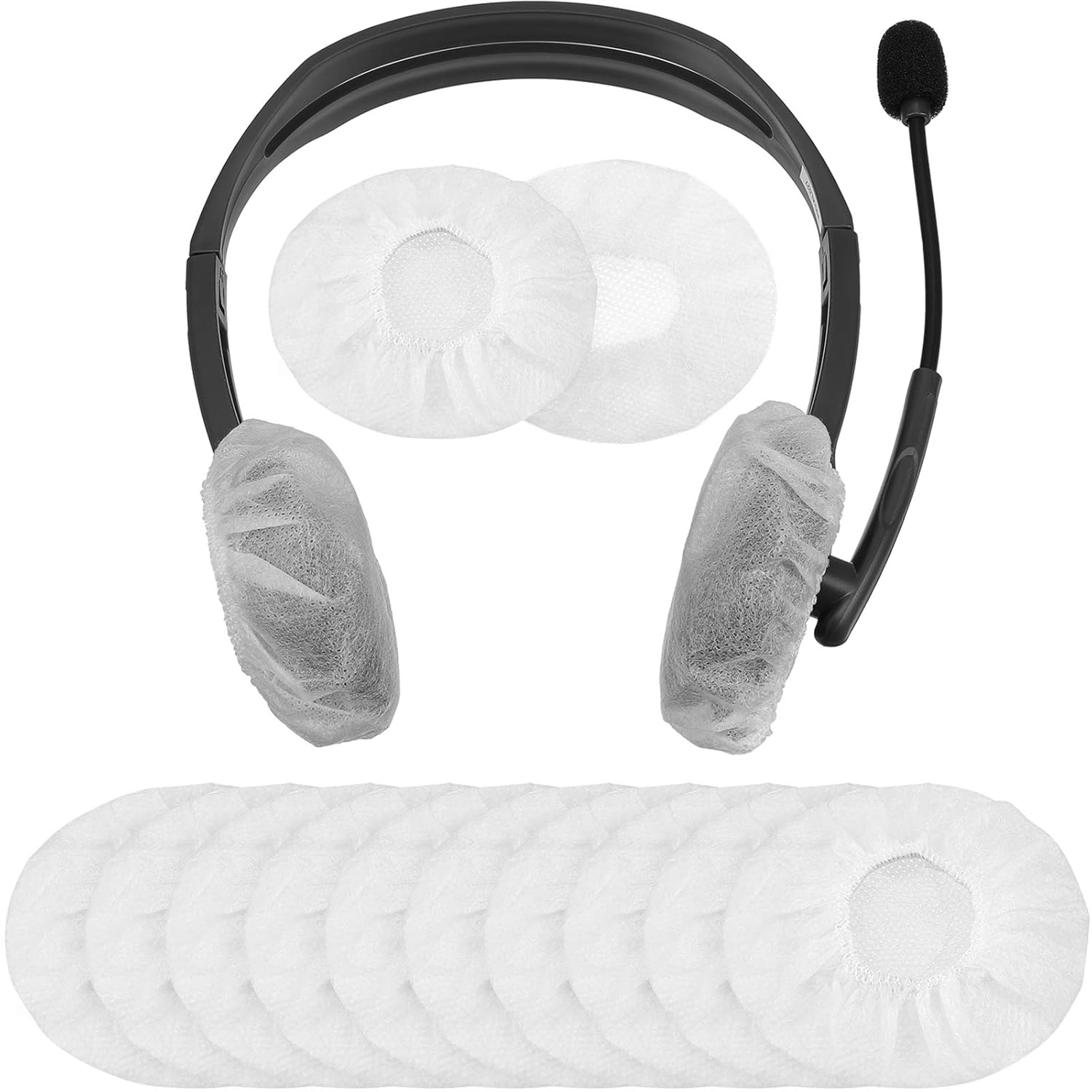 200 Pieces Disposable Headphone Covers Sanitary Headphone Ear Covers