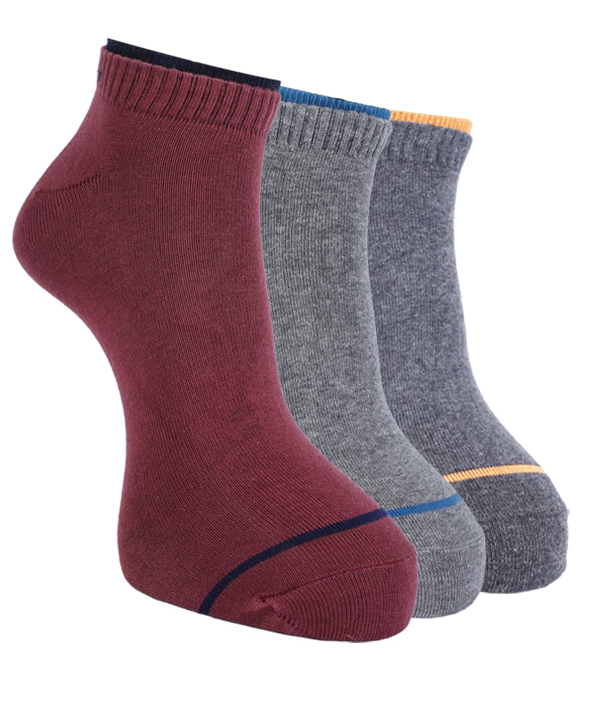 force nxt BY Dollar Socks for Men Solid Ankle Length Cotton Socks, Free Size, Pack of 3 (Multicoloured)-picture-30