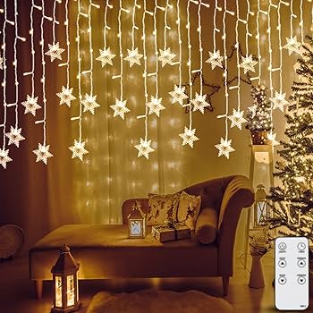 Amazon.com: Snowflake Icicle Lights, 40ft 360 LED Christmas