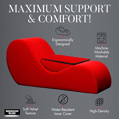 Miniatura 8 de Sofá Bedroom Bliss Love para principiantes, hombres, mujeres y parejas. Ideal para posicionamiento sexual y penetración profunda. Espuma de apoyo de