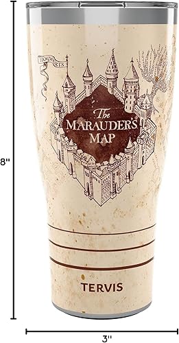 Miniatura 9 de Tervis Traveler - Vaso de viaje con aislamiento triple de Harry Potter The Marauder's Map mantiene las bebidas frías y calientes, 30 onzas, acero