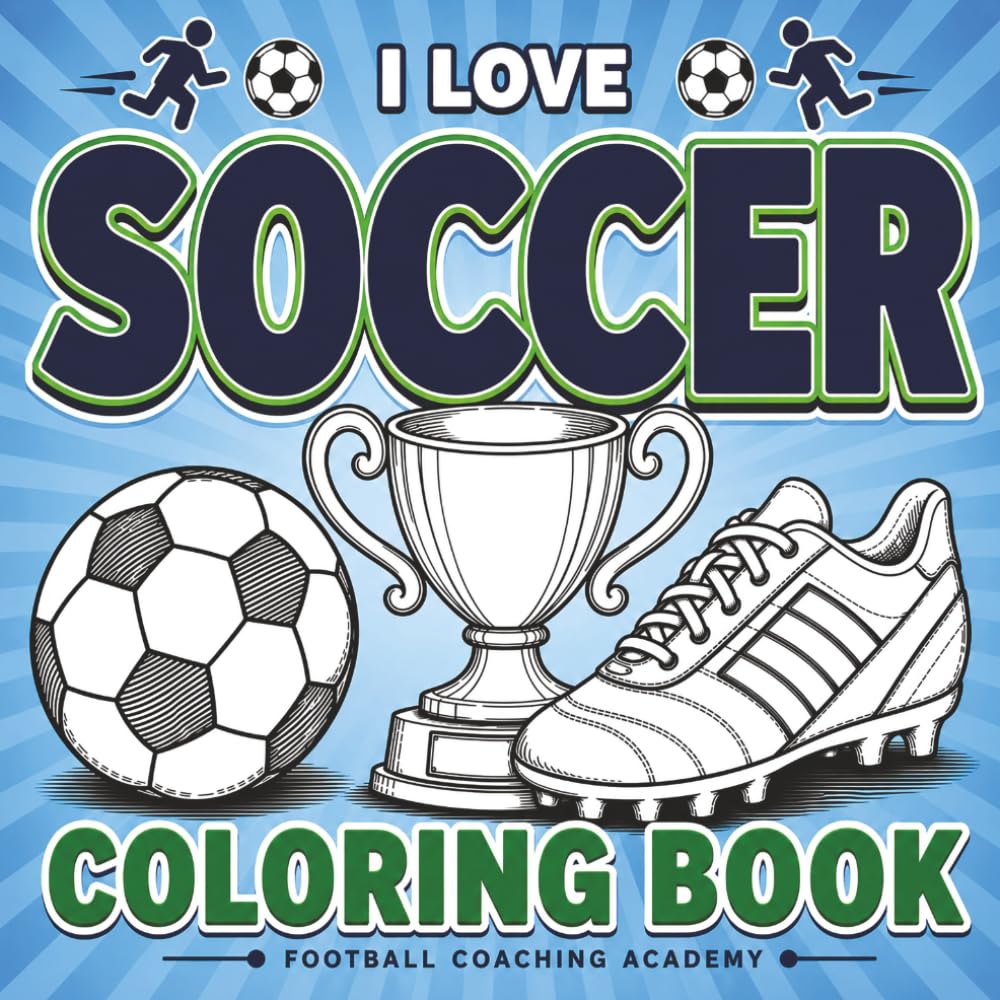 SOCCER COLORING BOOK: Fun Soccer Coloring Pages for Kids and Adults