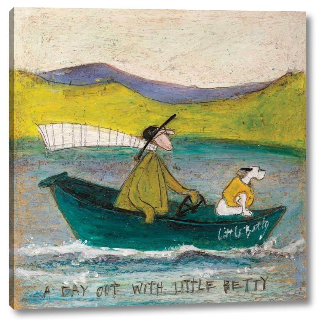 A Day out with Little Betty by Sam Toft - 16" x 16" Canvas Art Print Gallery Wrapped - Ready to Hang