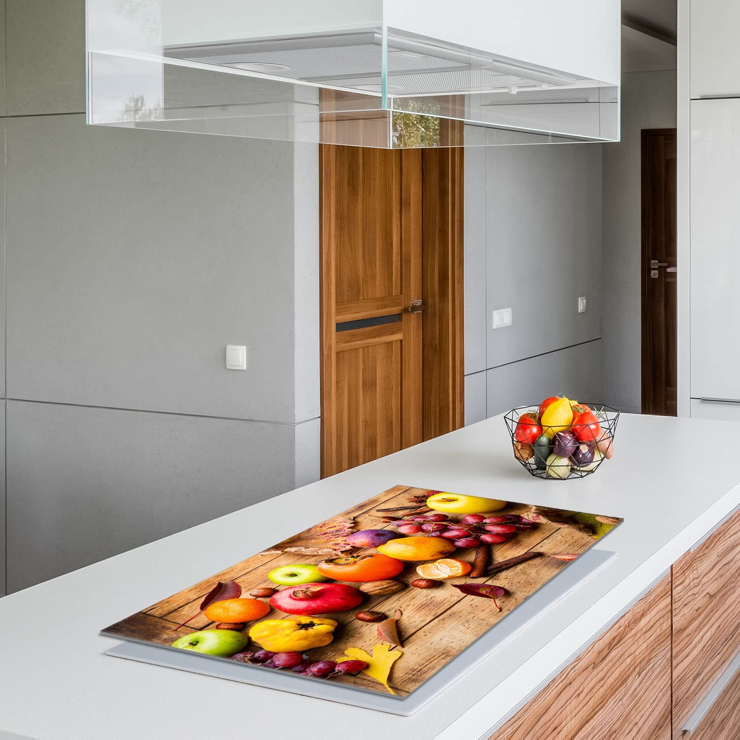 Copri Piano Cottura In Vetro Temperato - 60x52 Cm, Protettivo E Decorativo, Design Marmo - Foto 3