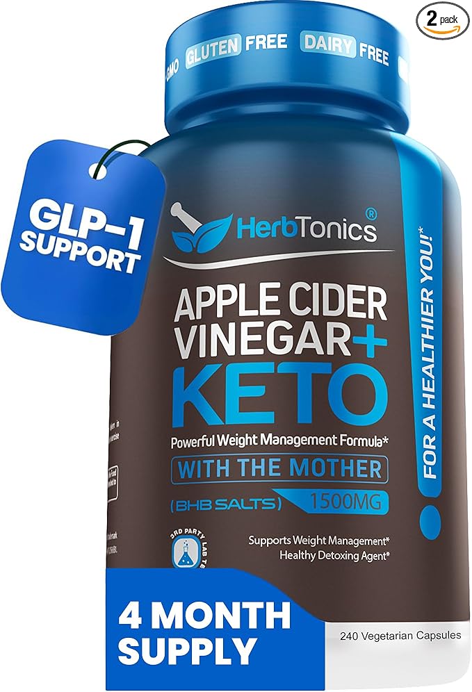 Herbtonics Apple Cider Vinegar with Keto BHB Salts