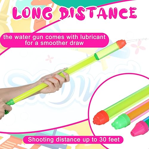 Miniatura 3 de Honoson 18 pistolas de agua de crayón para juego de fiesta de piscina (25 x 1.2 x 2.8 pulgadas)