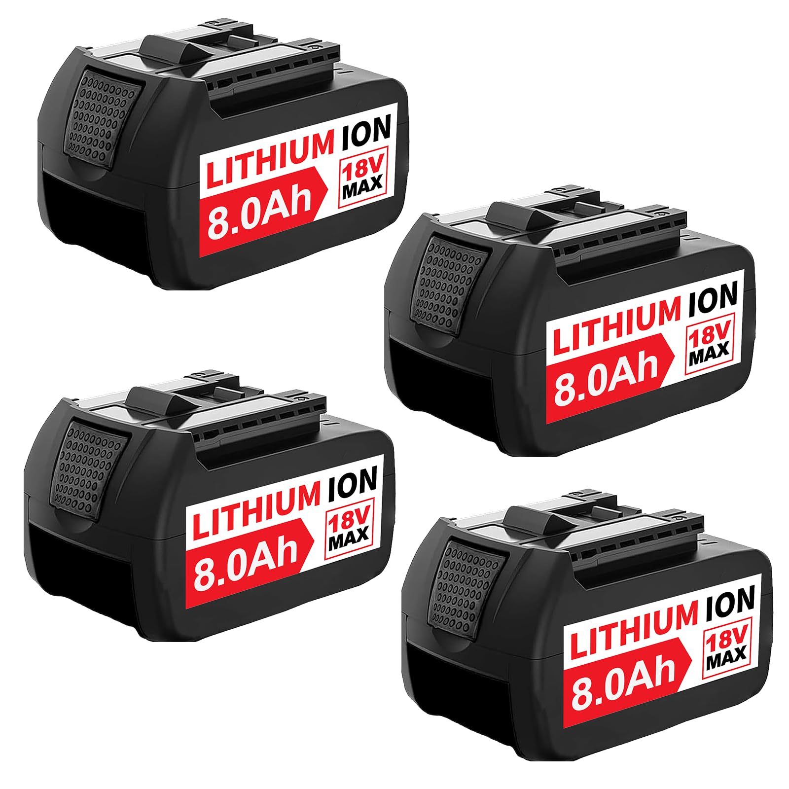 4 Stück 8.0Ah/8000mAh Ersatzakku für Bosch Akku 18V Li-Ionen-Akkus für Bosch 18V Akku BAT609 BAT622 BAT609G BAT618G BAT619 BAT618（Nicht kompatibel mit Home & Garden Geräten sowie PBA-Ladegeräten）