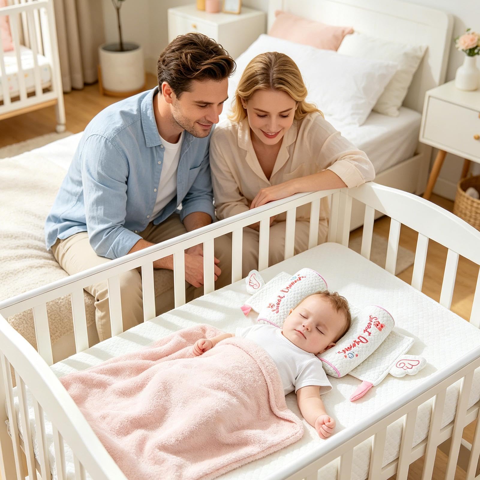 Coussin réglable en coton respirant pour