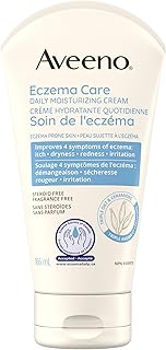 Aveeno Eczema Care Daily Moisturizing Cream, Dry Skin Moisturizer, Itchy Skin Relief, Eczema prone Skin, Fragrance Free, 166mL