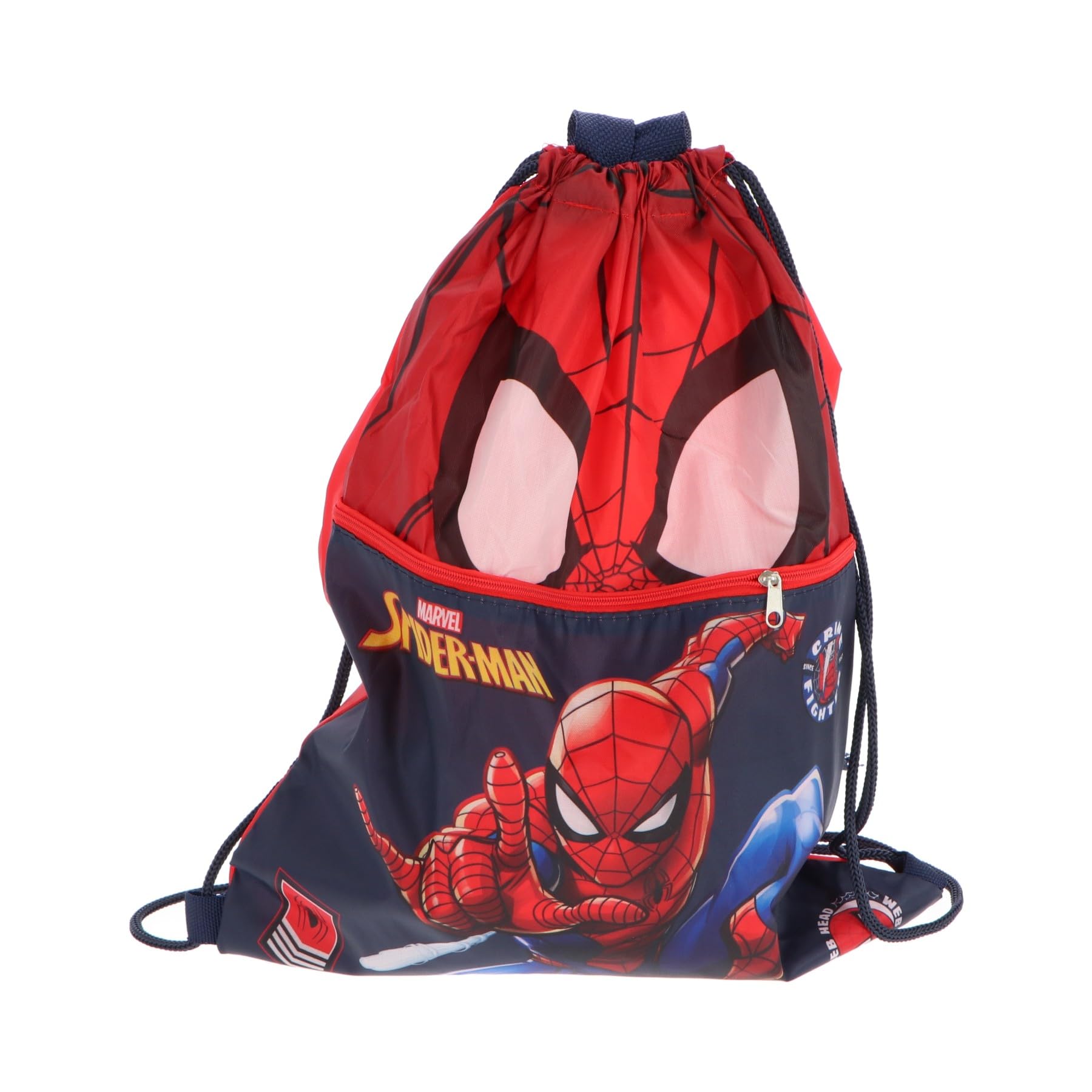 Kids Childrens Marvel Spiderman Gym bag Red School PE Travel Swim Bag with front pocket
