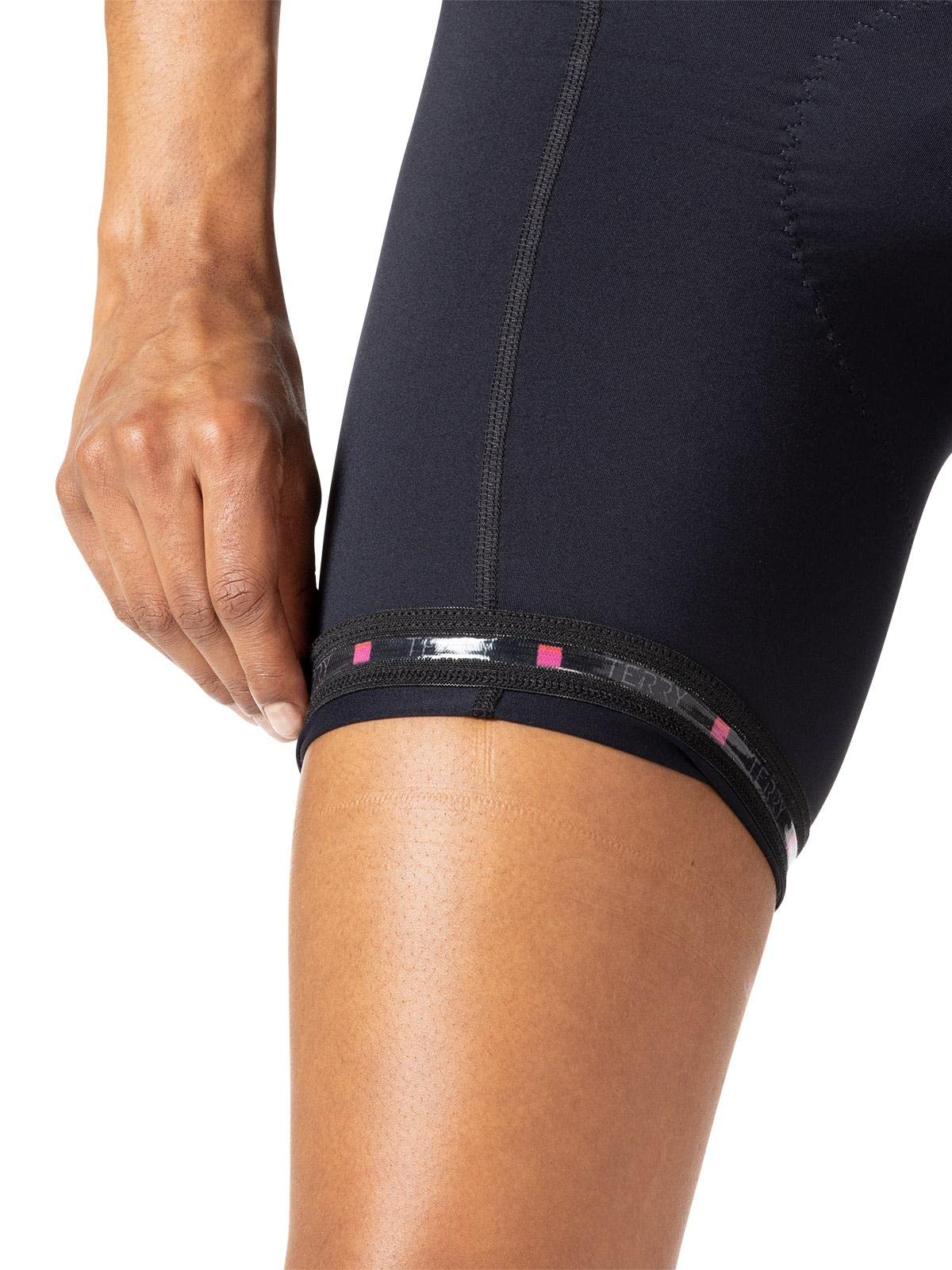 Terry Bella Damen-Fahrradhose, gepolstert, reguläres 21,6 cm Silikonbein, schwarz, Radhose für Damen, Radhose, Mountainbike