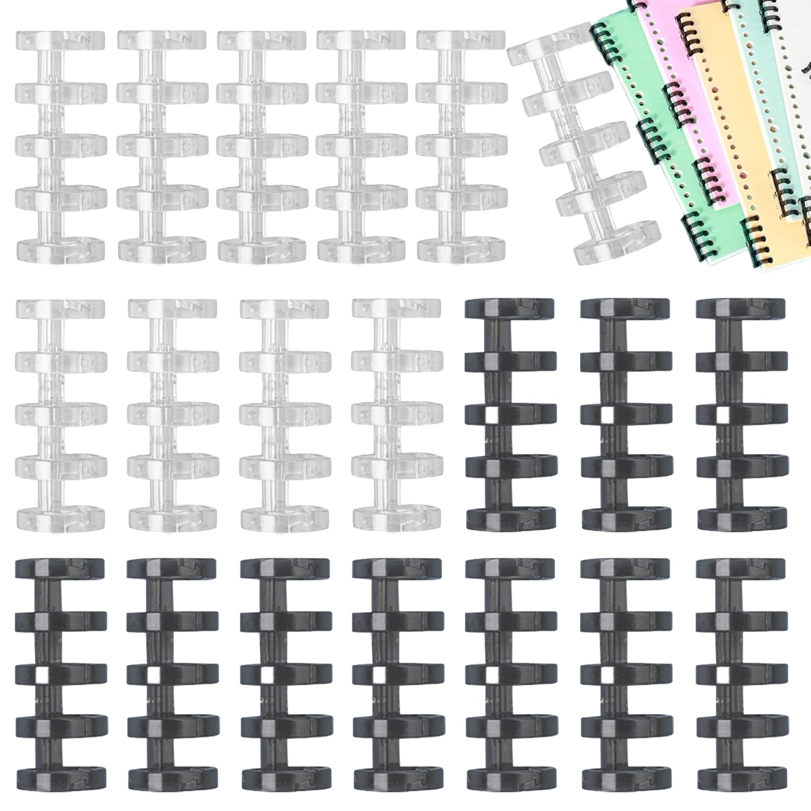 Amazon | ルーズリーフ バインダー A4/A5/B5 5穴製本2色 20個