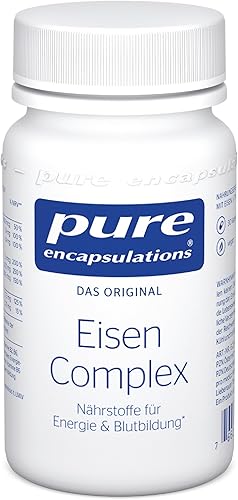 Pure Encapsulations - Eisen Complex - Eisentabletten mit Vitamin C, B, A, Folat 