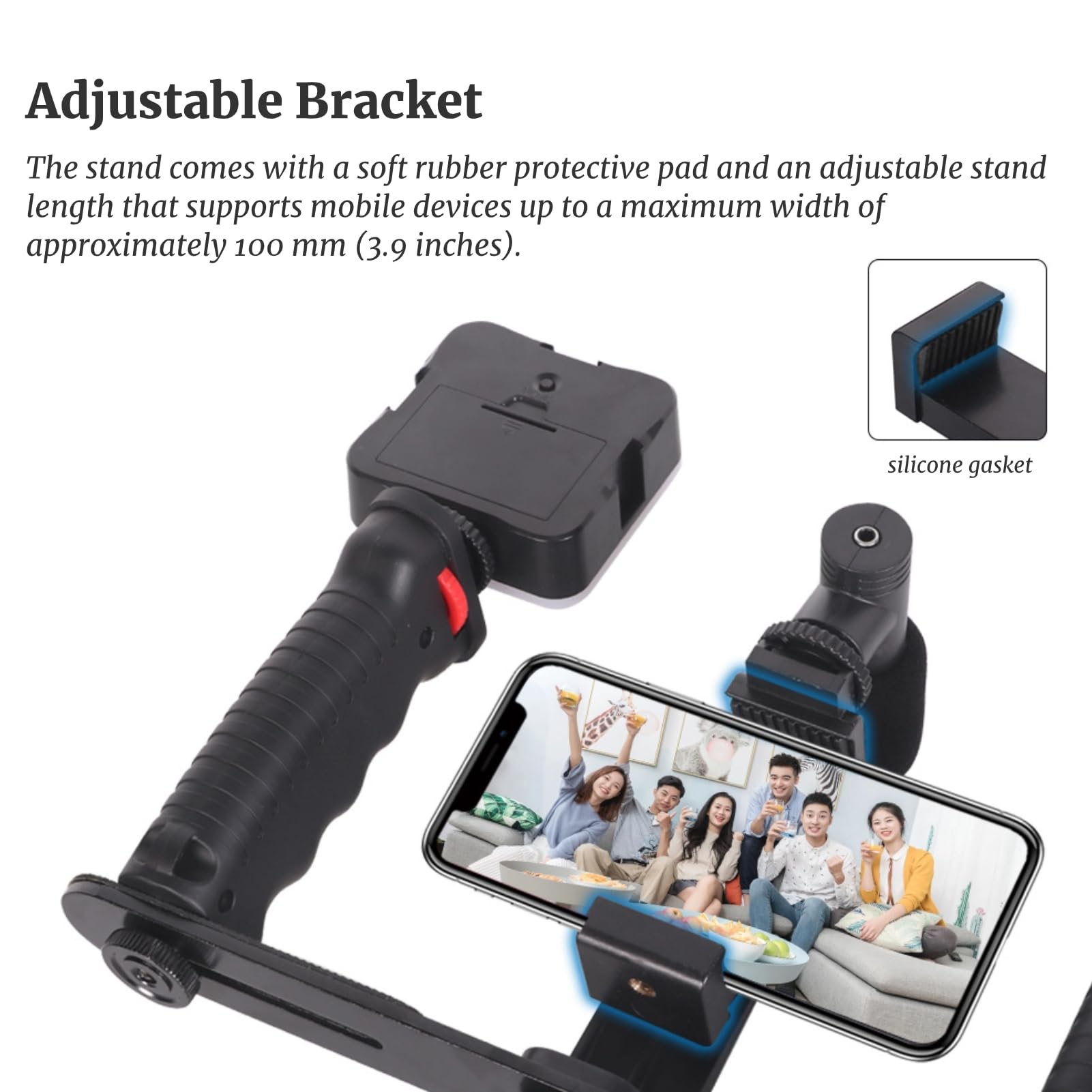 Cage Universelle En Métal Pour Plate-forme De Téléphone, Avec Double Poignées, Stabilisateur De Téléphone Pour Photographie, Support De Montage Sur Trépied Pour Enregistrement Vidéo Vlog