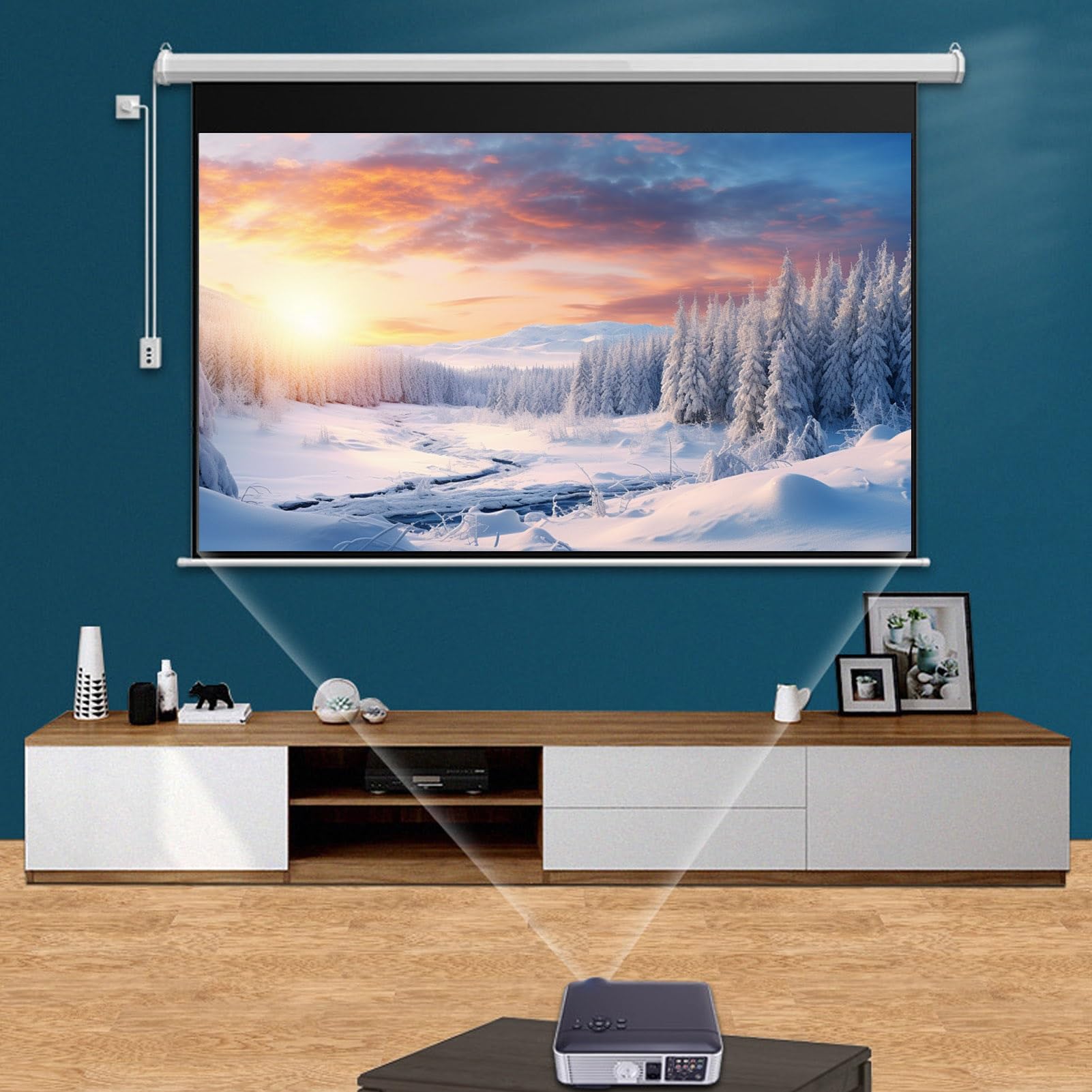 Amazon | プロジェクタースクリーン 60インチ/72インチ/84インチ 4K HD