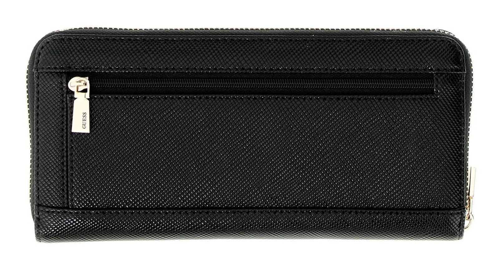 GUESS Monedero Gilda SLG Zip Around Wallet Black Negro