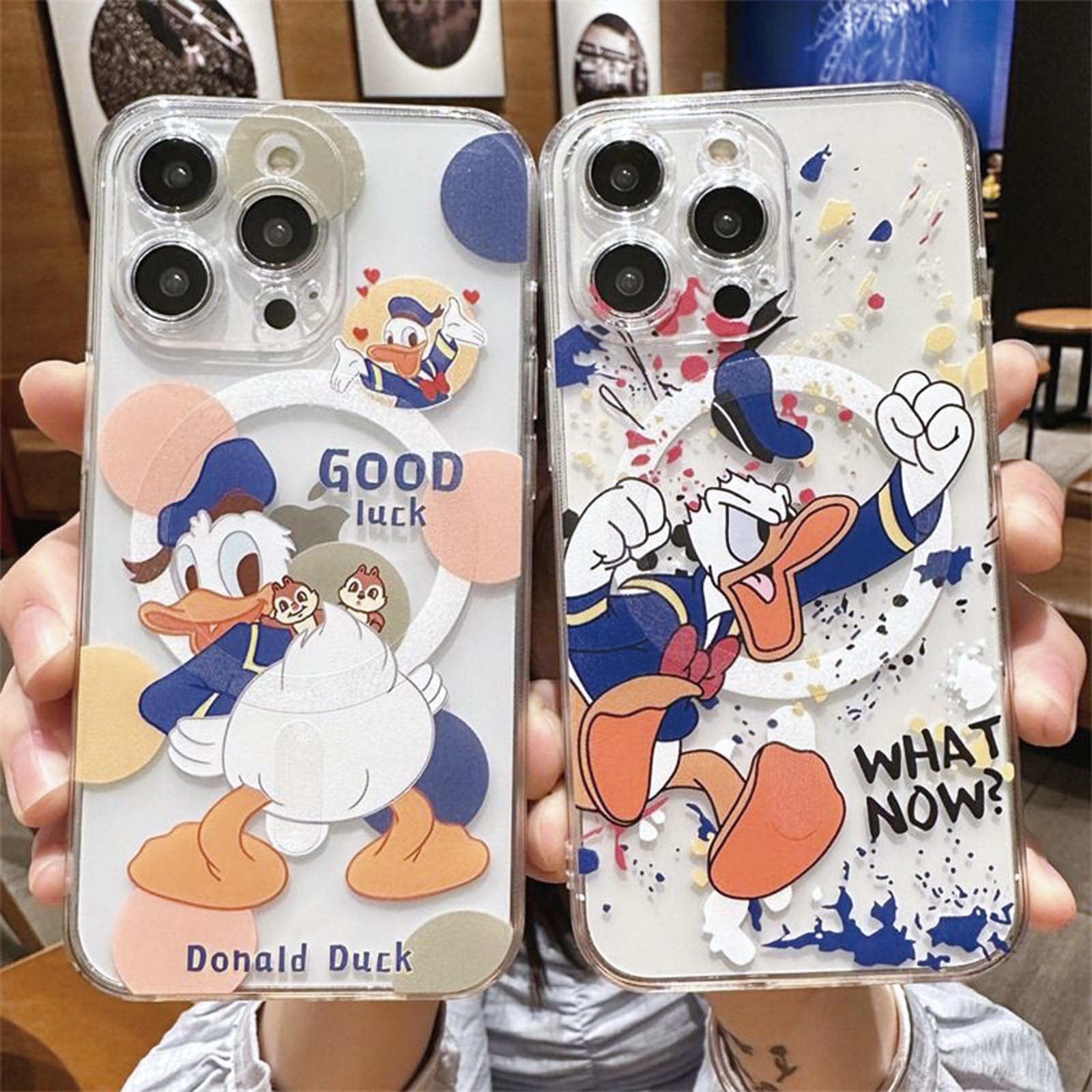 Amazon.co.jp: GREDINO ドナルドダック iPhone15 Pro ケース 透明 TPU