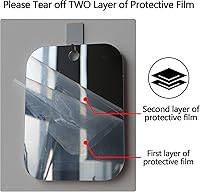 Vista 4 de Espejo de ducha inastillable para afeitarse con gancho (extra grande, 1 paquete de 8 x 10.5 pulgadas) 40% más barato que el original, espejo