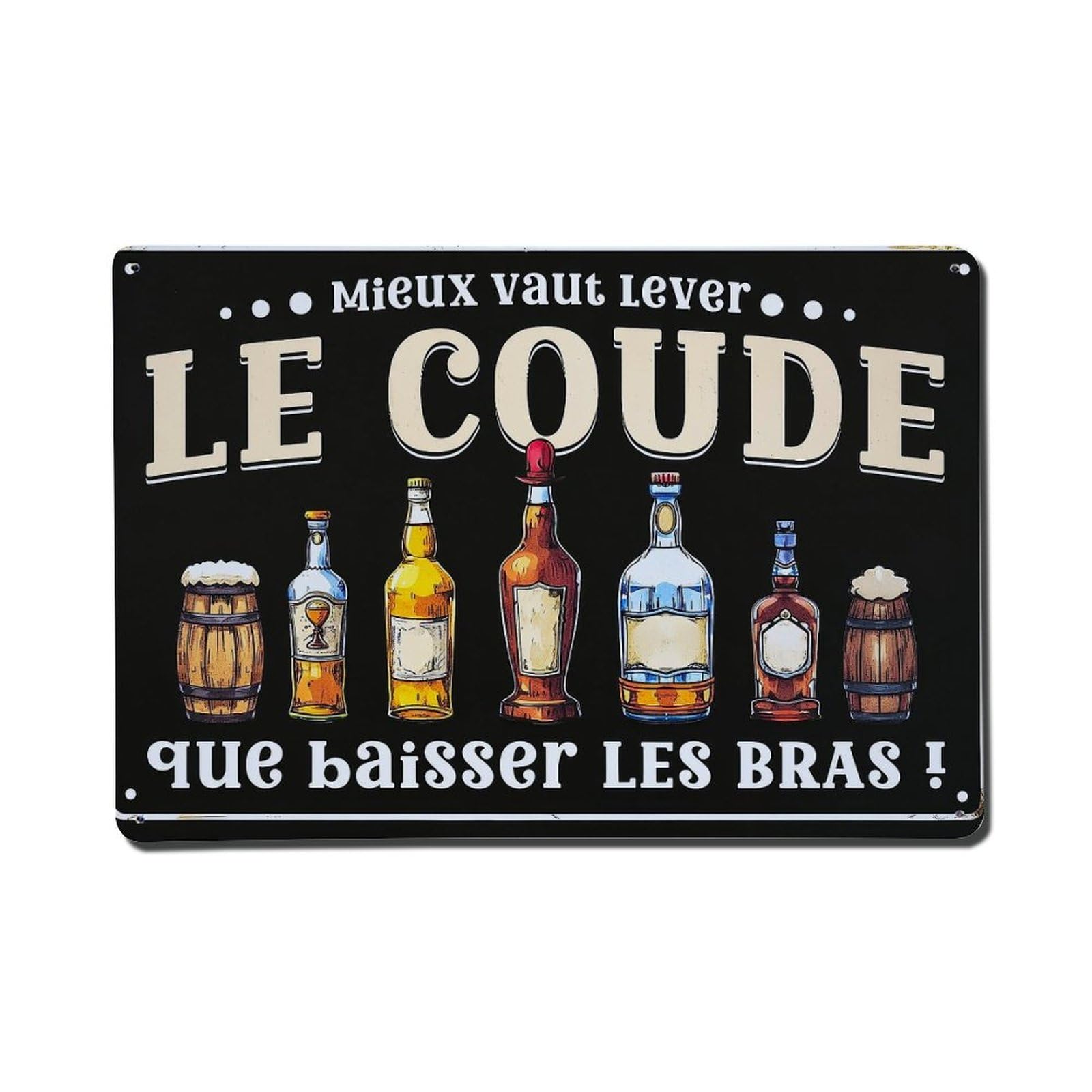 Better To Raise The Elbow Than To Lower The Arms Vintage Tin Sign Retro Metal Wall Decor Metal Poster, Home Bar Garage Farmhouse Cafe Wall Art Decoration 8x12Inches