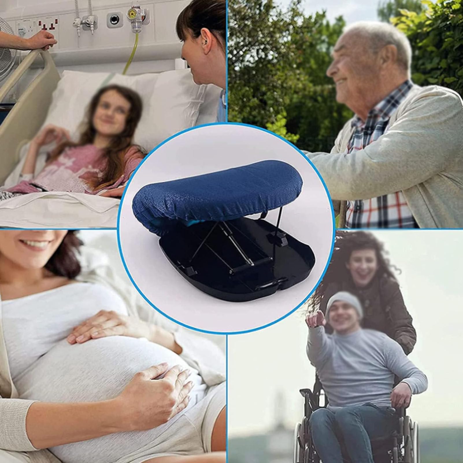 Cojín de asiento portátil con ayuda para levantarse, soporta hasta 330 libras para personas mayores y discapacitados, ayuda a sentarse y estar de pie