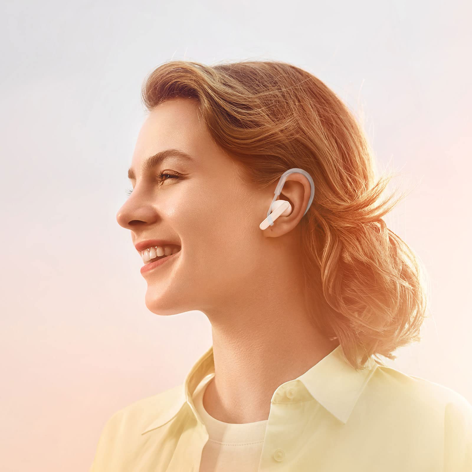 TSHAOUN 4 Paia Ganci Auricolari Universali, Sportivi Antiscivolo, Clip Silicone Sostitutivi, Trasparenti Bluetooth Gancio a Cuffia per Sport
