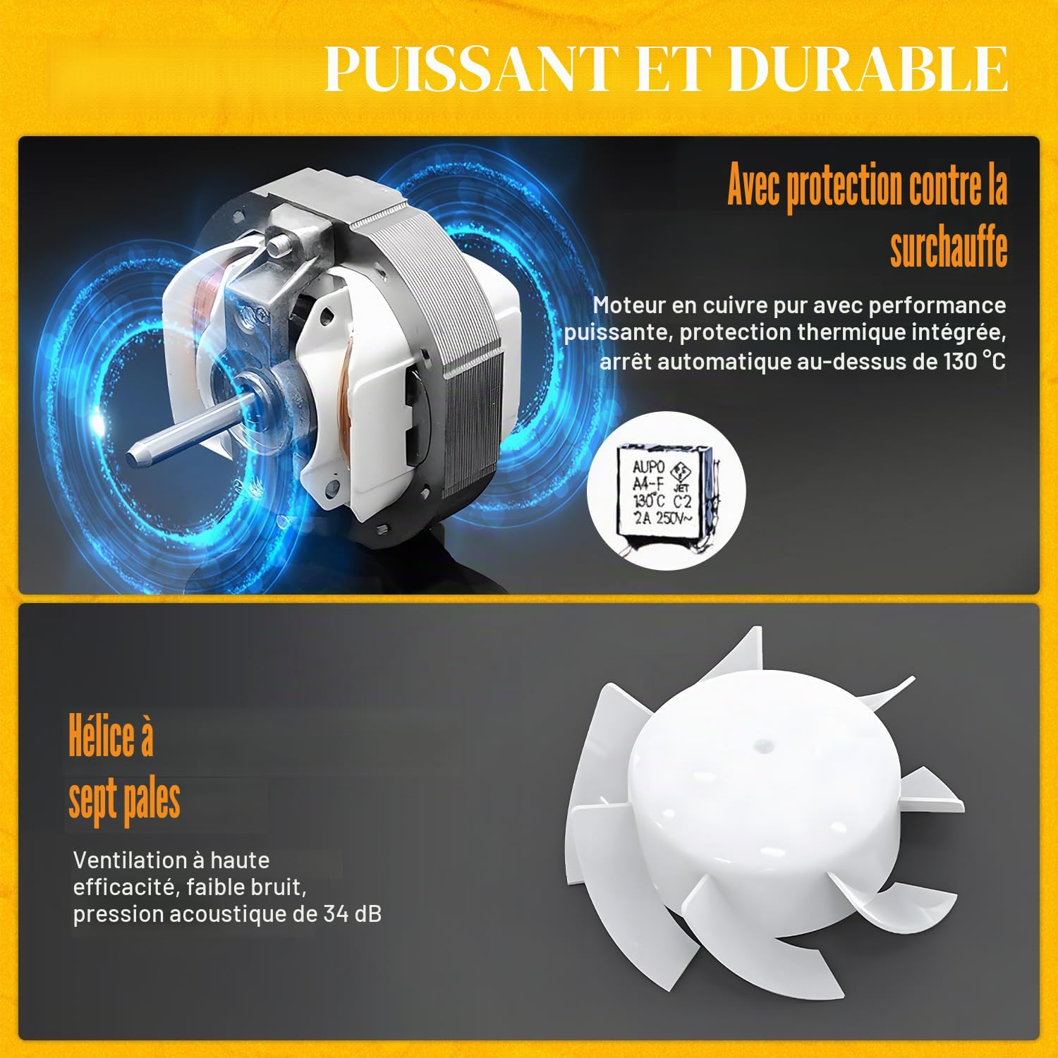 Ventilateur Extracteur d’air 100mm avec Capteur d'humidité et Timer, 12W 95m³/h Ventilateur Salle de Bain Délai d'arrêt Réglable avec Clapet Anti-Retour pour WC Cuisine