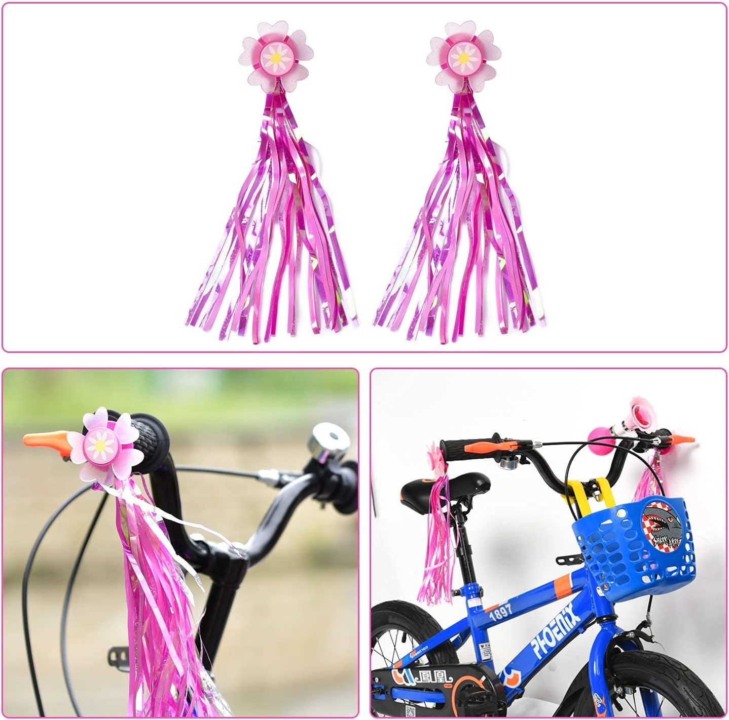 Bicycle Training Wheels for Kids Variable Bike of 18 20 22 Inch and Kids Bike Horn with 2 Pack Bike Handle Streamers
