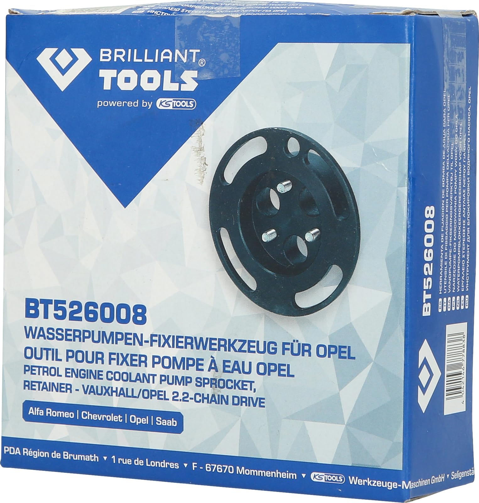 BRILLIANT TOOLS BT526008 Wasserpumpen-Fixierwerkzeug für Opel [Powered by KS TOOLS]