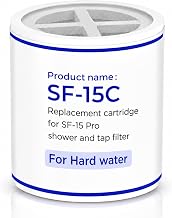 Original SF-15C Shower & Tap Filter Replacement Cartridge for Hard Water | 15-Stage Multi-Layer Filtration | Compatible with SF-15 Pro Shower & Faucet Filter | Hair & Skin Protection