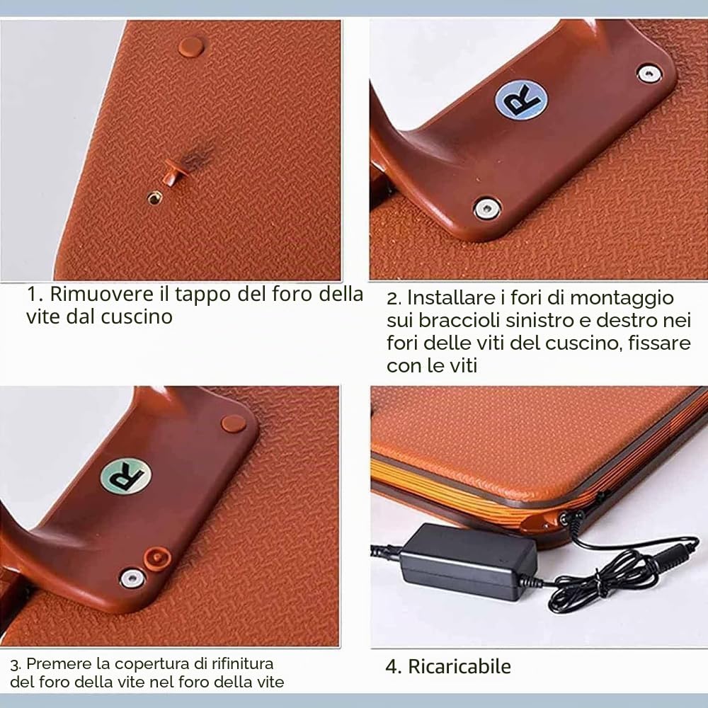 Cuscino elettrico di sollevamento per sedile, aiuta ad alzarsi e sedersi lentamente, portatile e sicuro, aiuto per la mobilità di malattie muscolari, ginocchia, anziani deboli, malessere, disabili